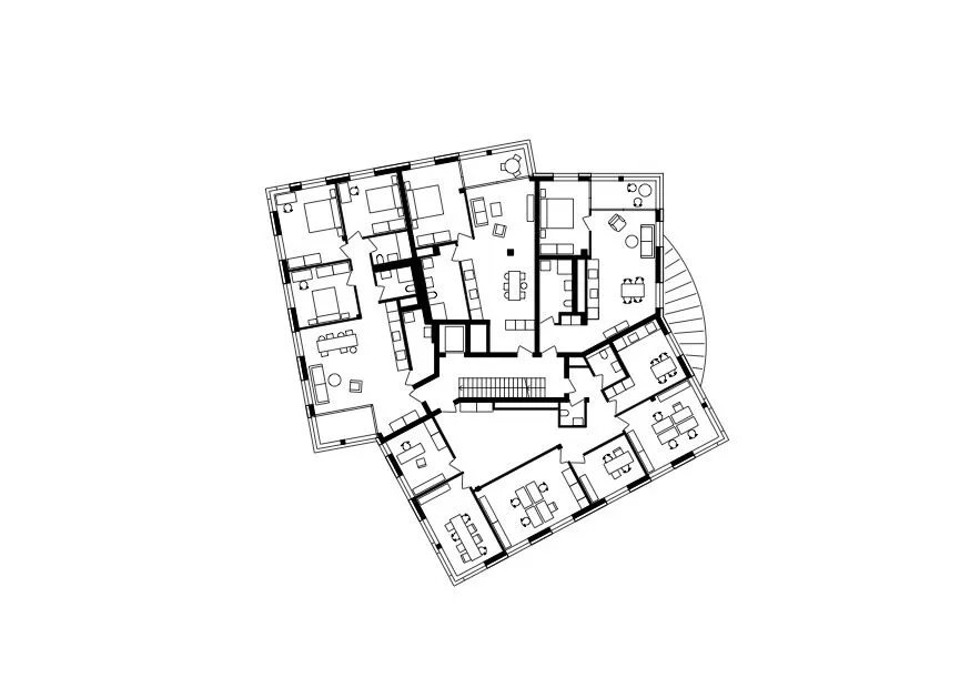 瑞士比尔九层建筑：历史与可持续融合的垂直地标 - 图片 24