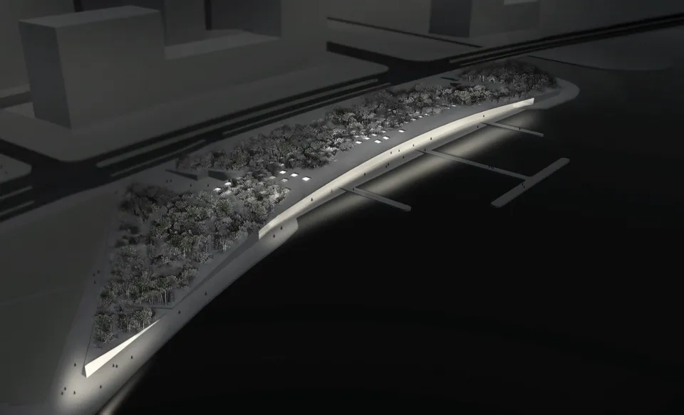 上海临港滴水湖一号码头竟用地景化设计变出滨水活力场 - 图片 45