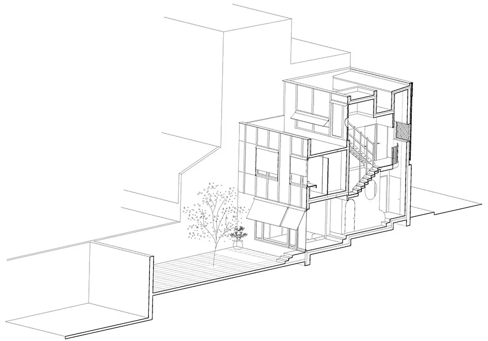 西班牙The Split House“分裂”应对地形，CLT木构+色彩成设计参考 - 图片 6