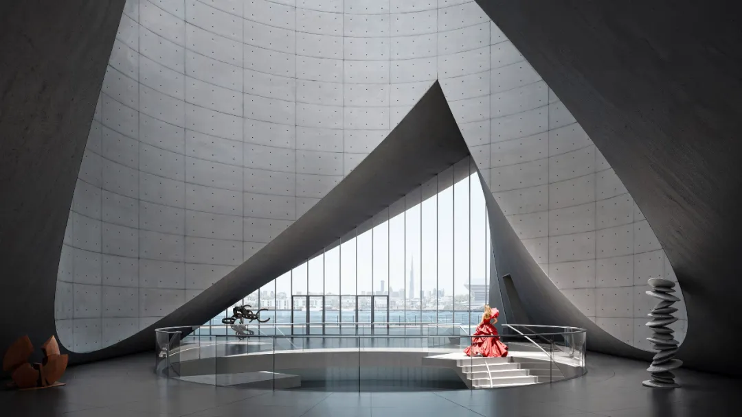 安藤忠雄公布迪拜DUMA艺术馆方案:圆形扭曲造新地标 - 图片 8