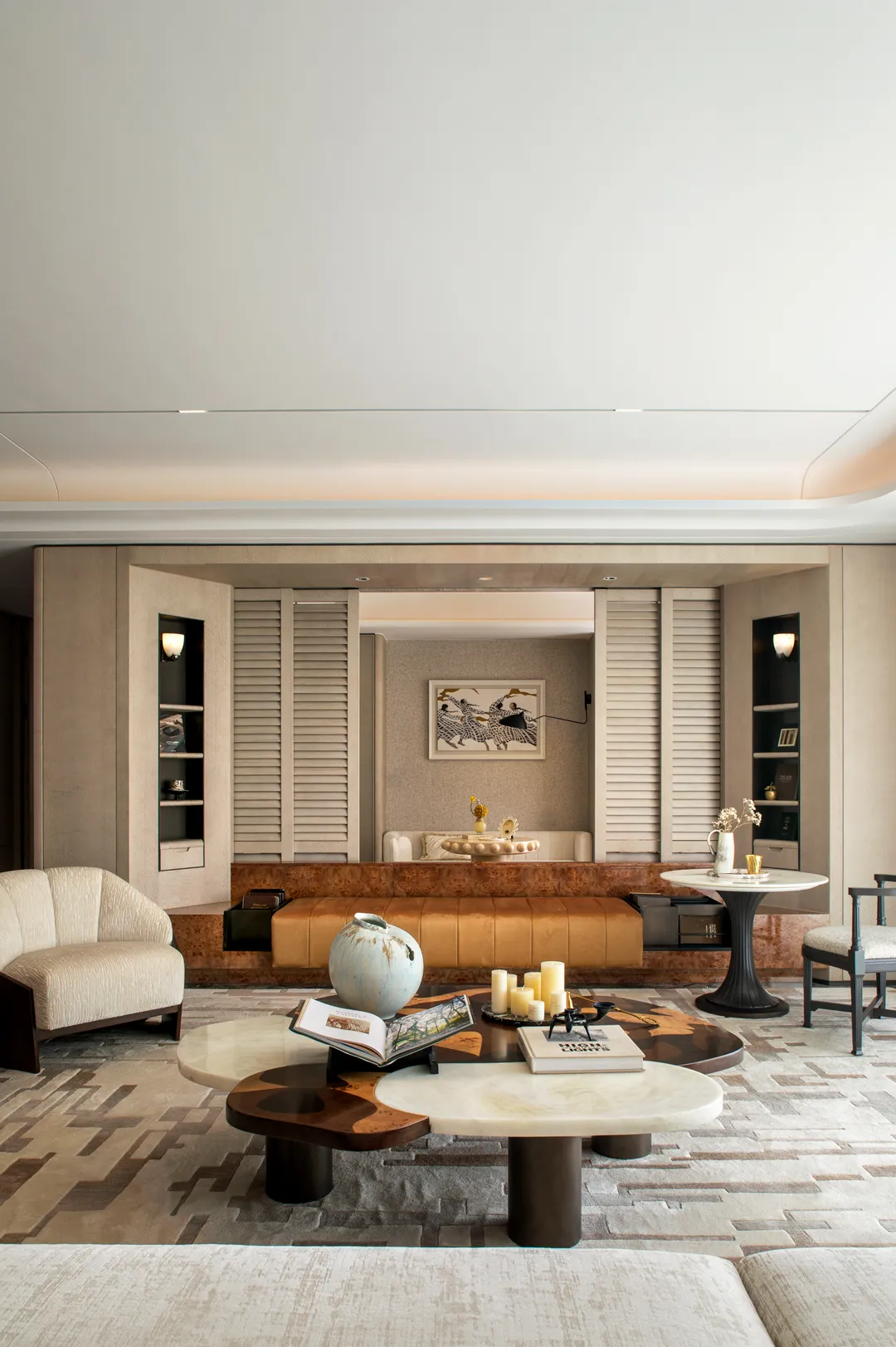 福州绿城芝蘭月华220㎡样板间：低饱和雅奢里的人文功能秘境 - 图片 9