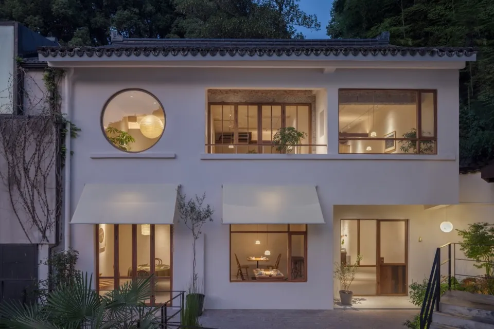 杭州满觉陇民宿改桂文化料理店，设计留原建筑肌理 - 图片 6