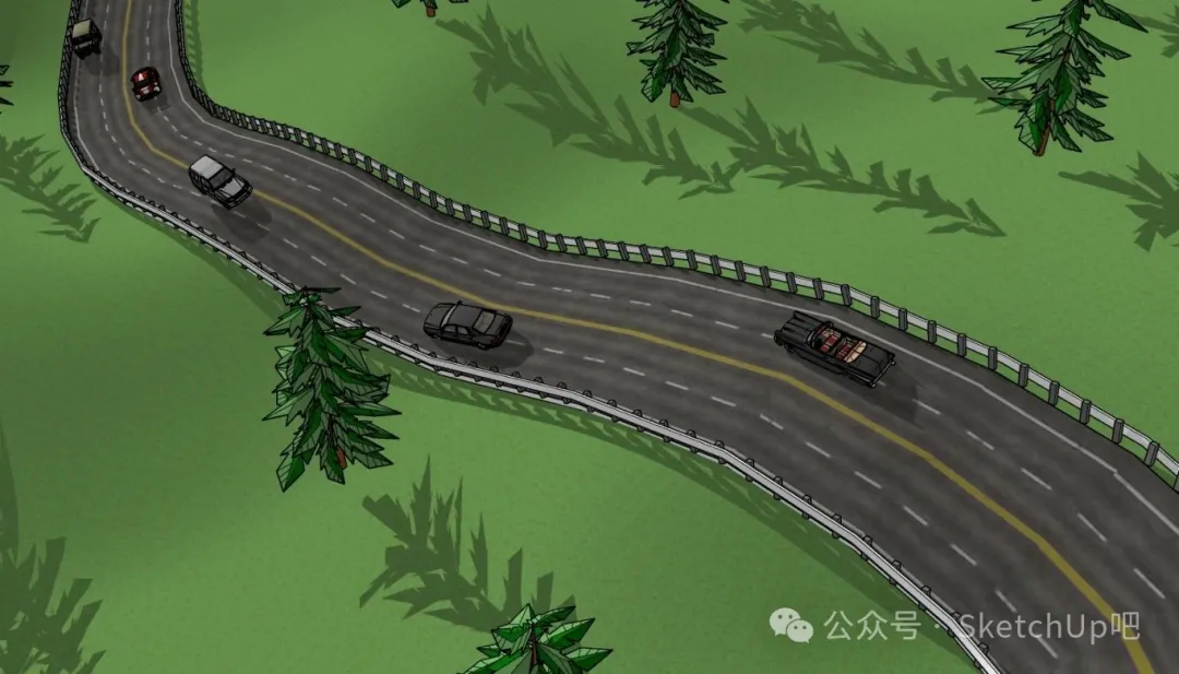 SketchUp曲面道路建模难？三种方法+SUAPP插件搞定！ - 图片 5
