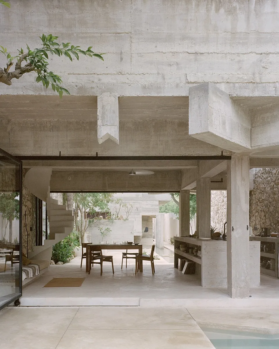 狭长基地+负空间！墨西哥椰林之家造出时间感极简住宅 - 图片 5