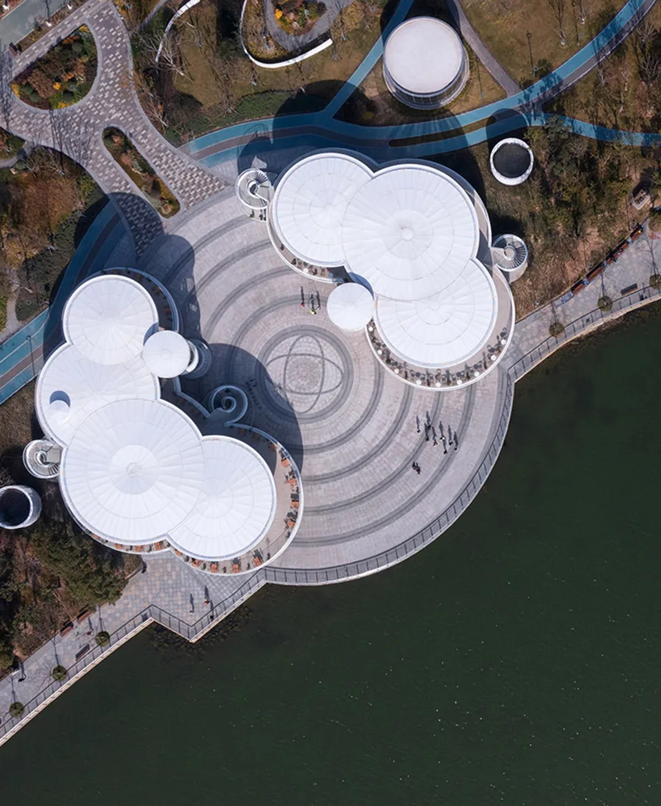 滴水湖景观改造:织补式更新造“云朵建筑”沉浸式空间 - 图片 1