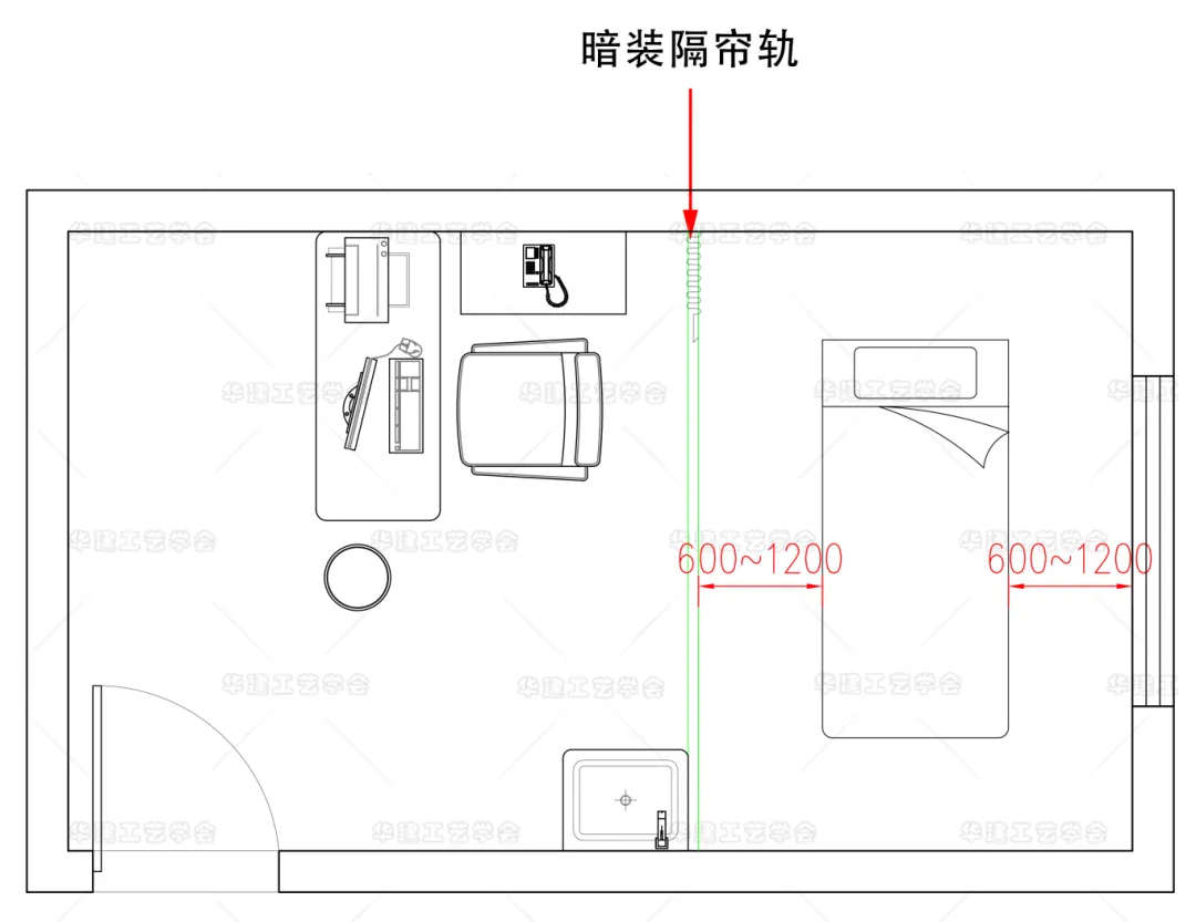 病房嵌入式轨道通用施工图 - 图片 7