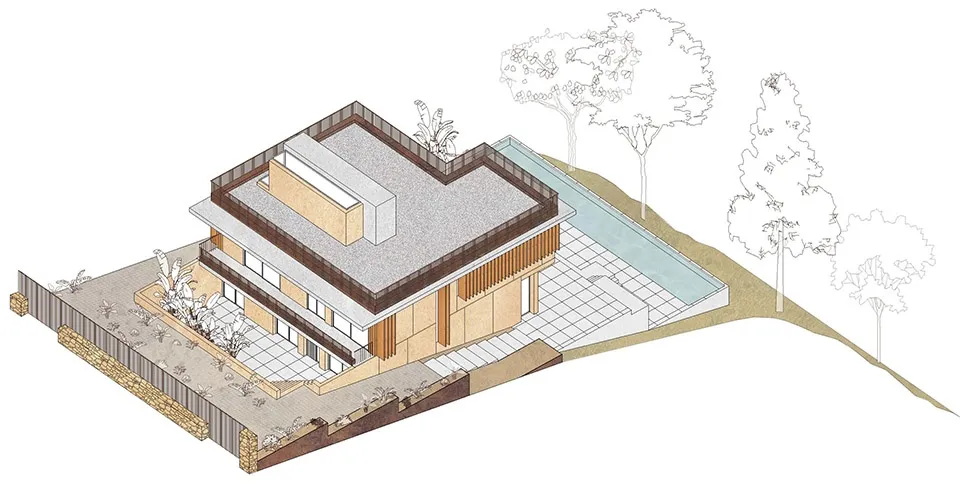 数字工作者夫妻海边住宅设计：混凝土流动空间竟用黄金比例 - 图片 6