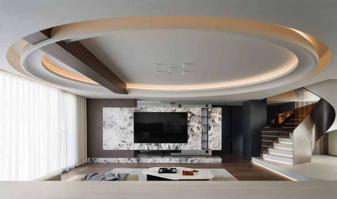 福建南平288㎡复式“简净奢境”设计案例暖人心 - 图片 5