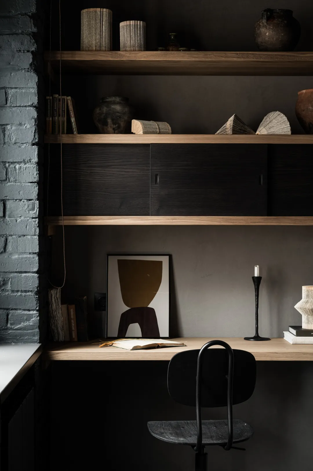 45㎡暗黑冥想公寓：小空间居然藏禅意多功能设计 - 图片 7