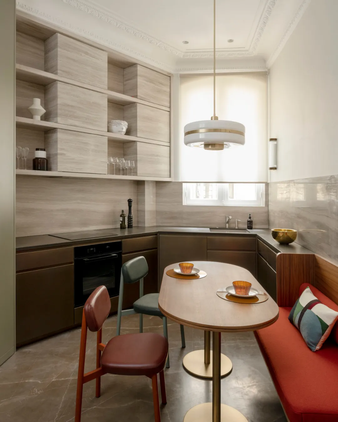 巴黎130㎡复古公寓火了！复古现代色彩融合太绝 - 图片 7