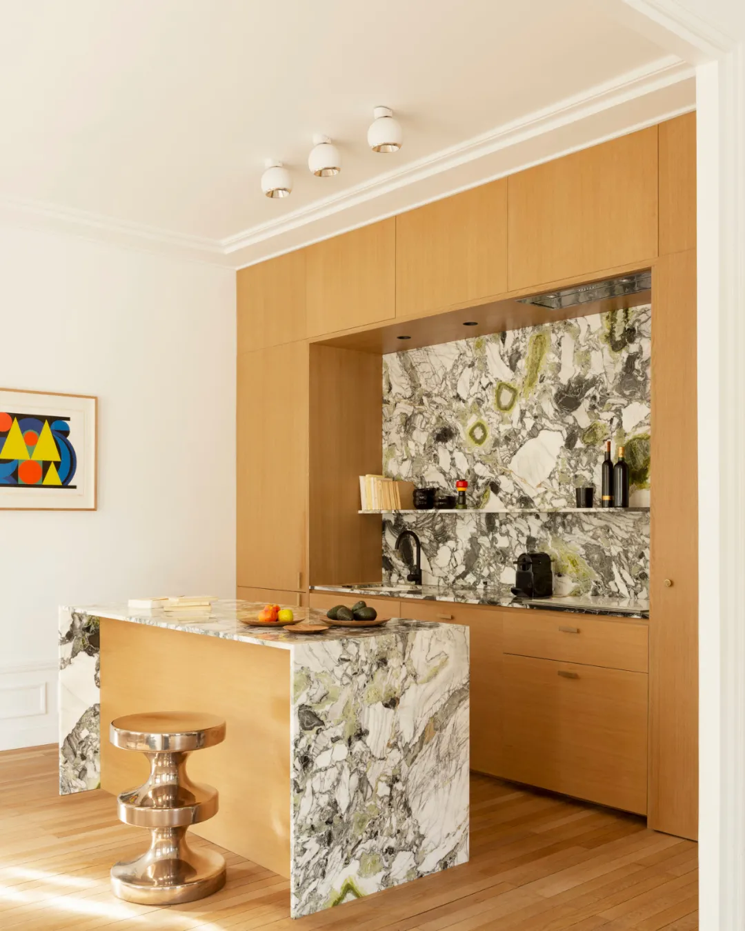 巴黎130㎡复古公寓火了！复古现代色彩融合太绝 - 图片 8