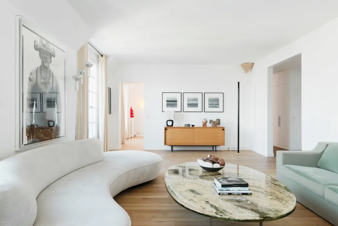 巴黎130㎡复古公寓火了！复古现代色彩融合太绝 - 图片 9